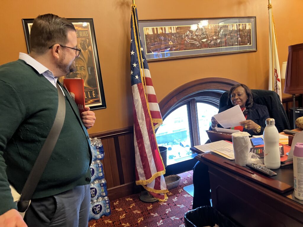 Meeting with IL State Senator Mattie Hunter to discuss extending the Historic Preservation Tax Credit