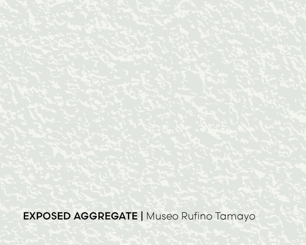 Exposed Concrete aggregate material at Museo Rufino Tamayo