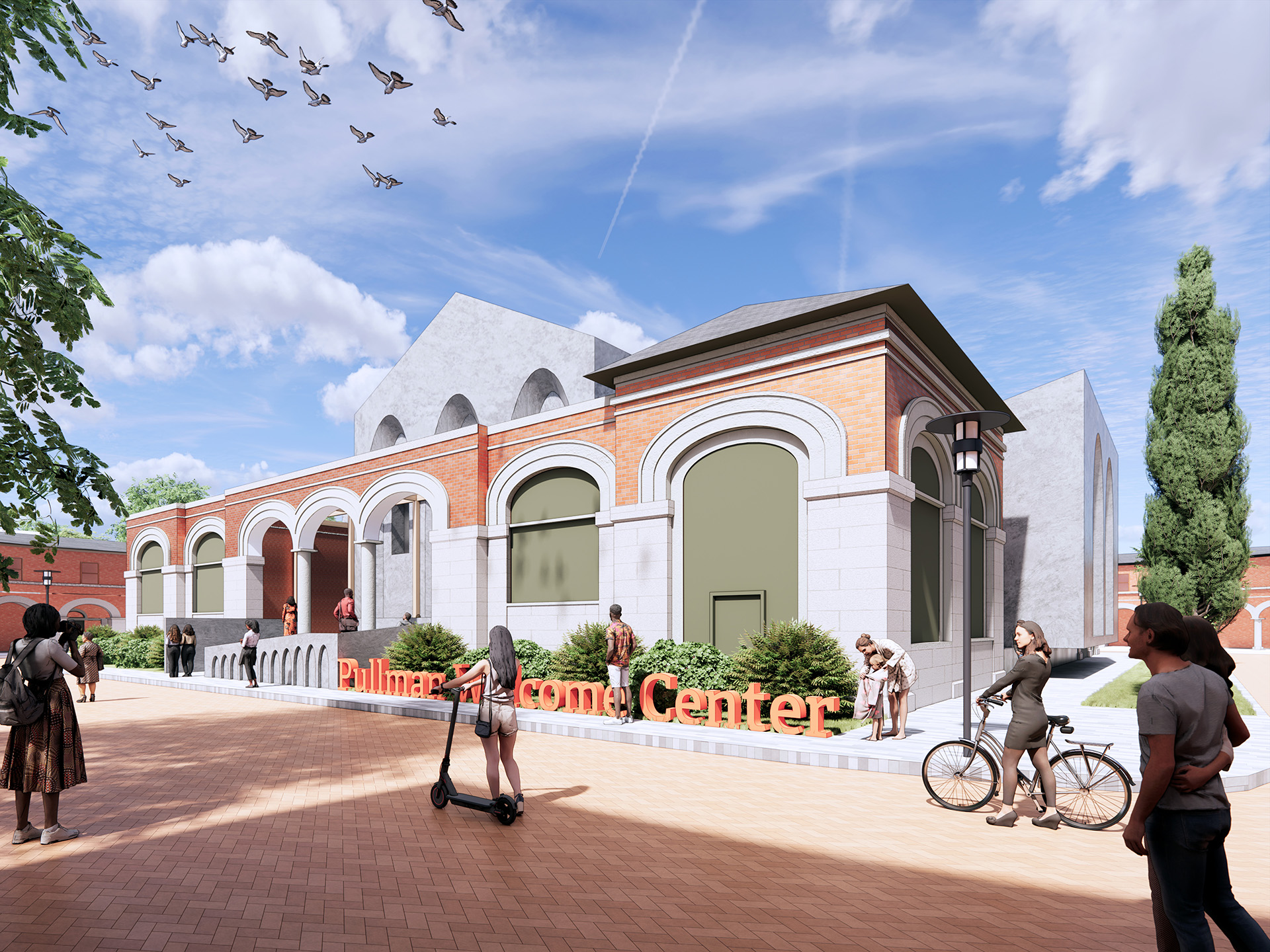 Rendering of Pullman Welcome Center